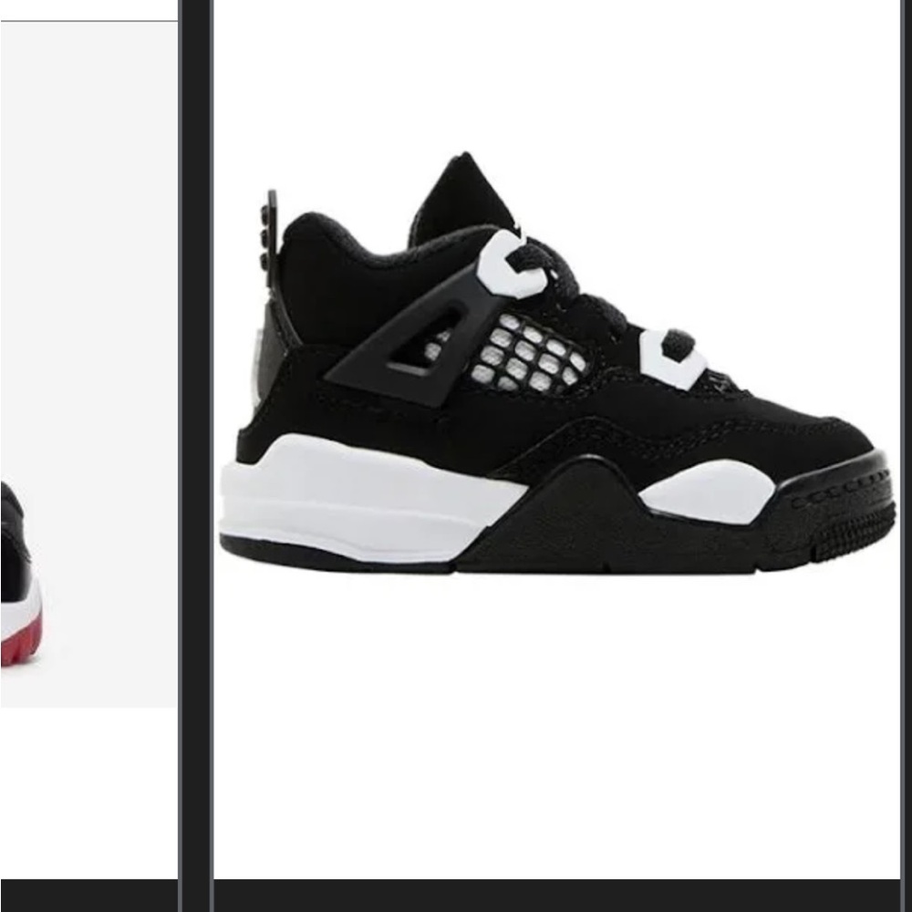 Jordan Kids Black and White Sneakers
